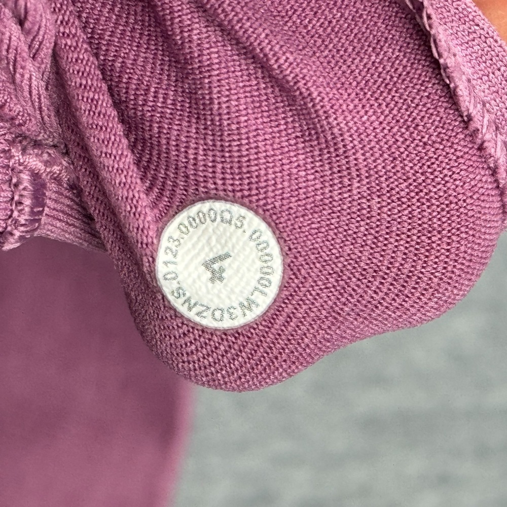 Lululemon Top Women 4 pink Ribbed Ebb To Street Long Sleeve Cropped Yoga Padded - Picture 8 of 11